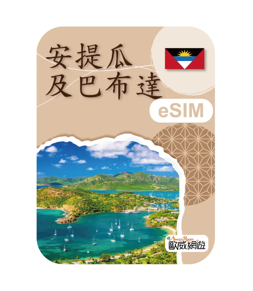 安提瓜及巴布達eSIM 示意圖